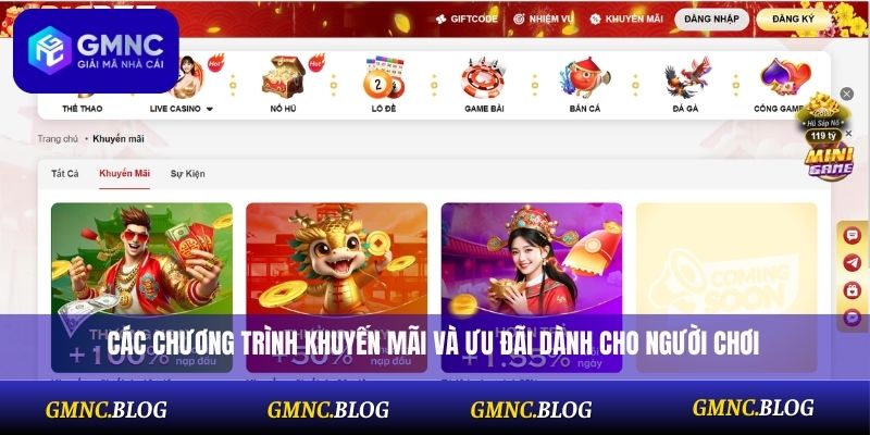 Các chương trình khuyến mãi và ưu đãi dành cho người chơi