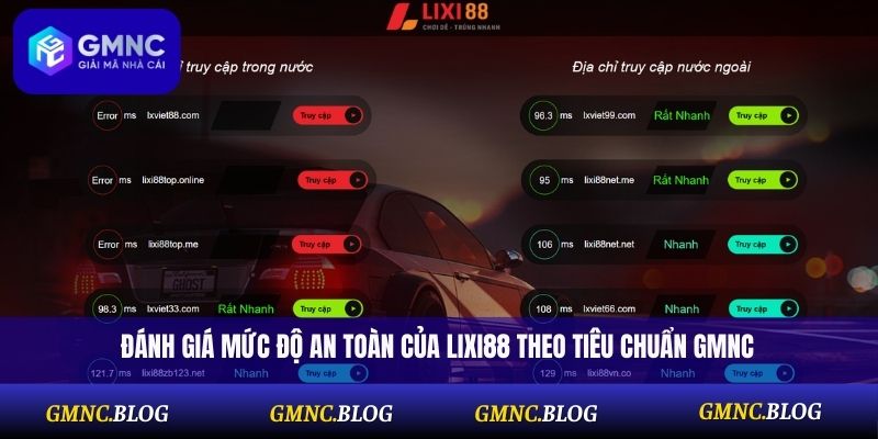 Đánh giá mức độ an toàn của Lixi88 theo tiêu chuẩn GMNC