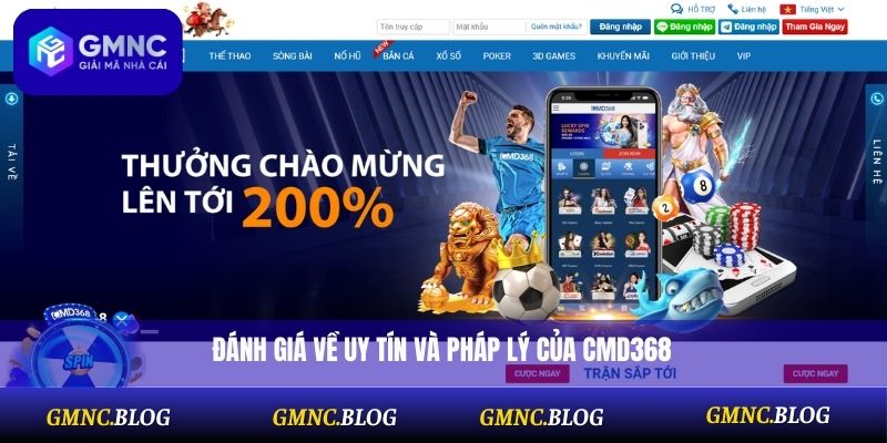 Đánh giá về uy tín và pháp lý của CMD368