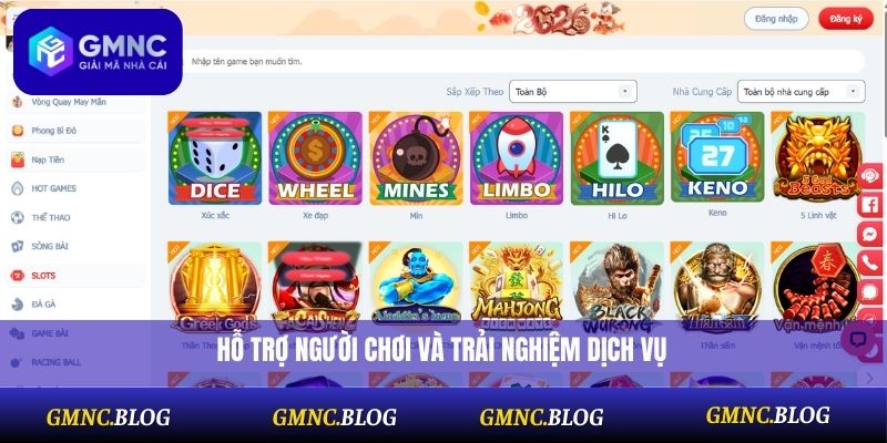 Hỗ trợ người chơi và trải nghiệm dịch vụ