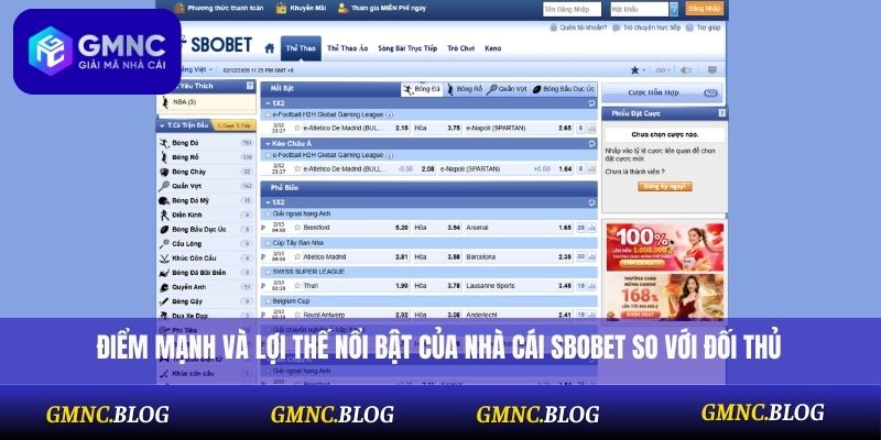 Điểm mạnh và lợi thế nổi bật của nhà cái SBOBET so với đối thủ