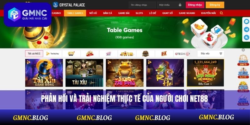 Phản hồi và trải nghiệm thực tế của người chơi Net88