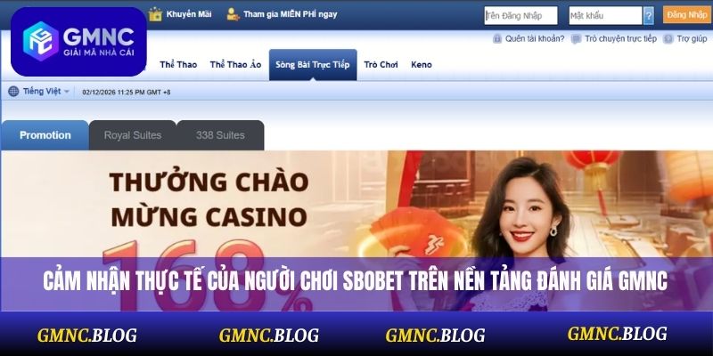 Cảm nhận thực tế của người chơi SBOBET trên nền tảng đánh giá GMNC